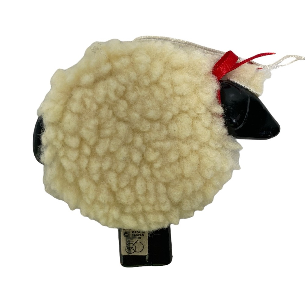Dept 56 Le Mouton Joan Shane Design Wooly White‎ Sheep Lamb Christmas Ornament - Picture 2 of 6